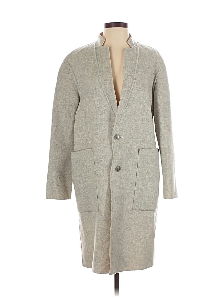 Pre-owned Theory Coat In Gray