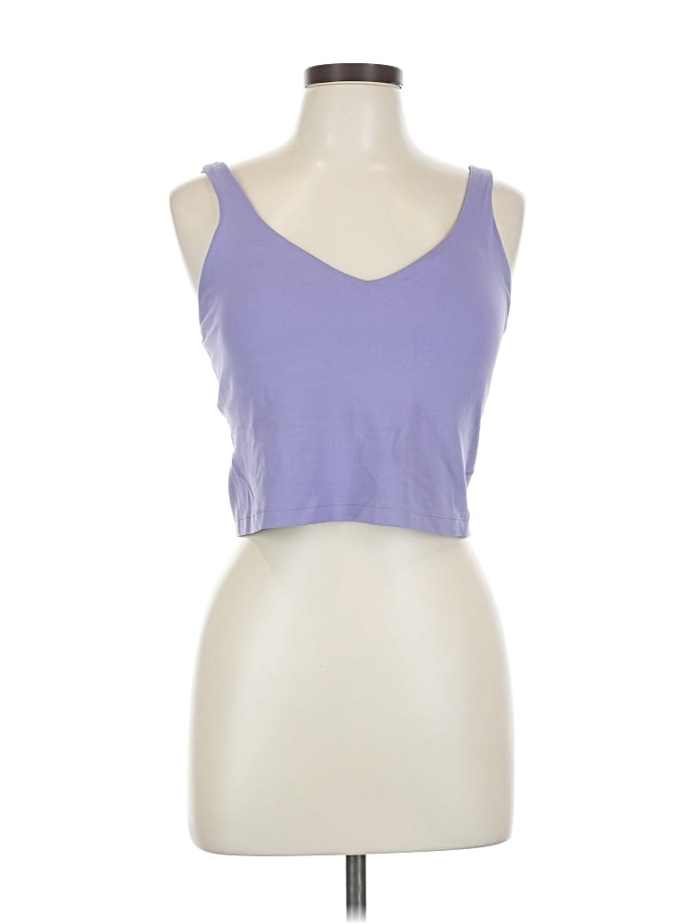 Pre-owned Lululemon Athletica Tank Top Purple Strapless Neckline Tops