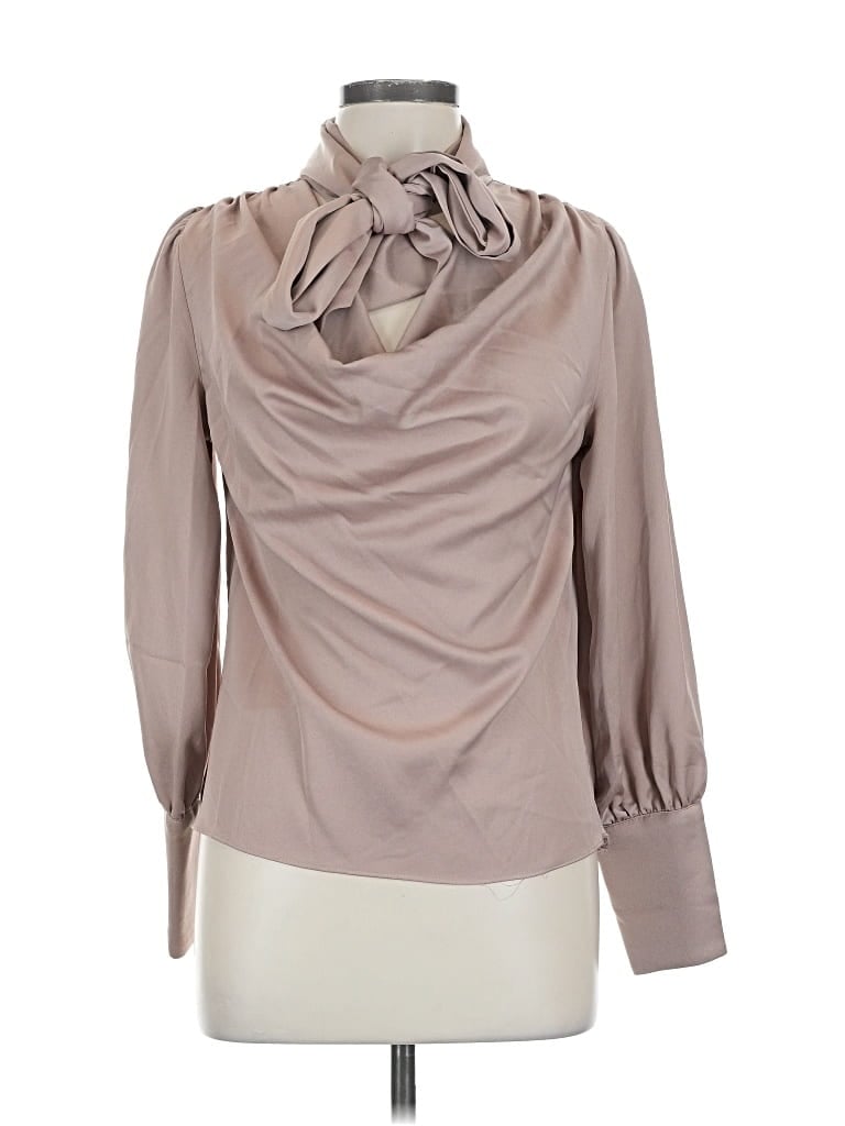Pre-owned River Island Long Sleeve Blouse In Brown