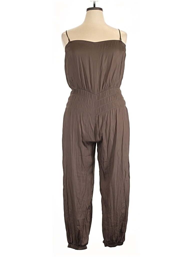 Pre-owned Miou Muse Jumpsuit In Brown