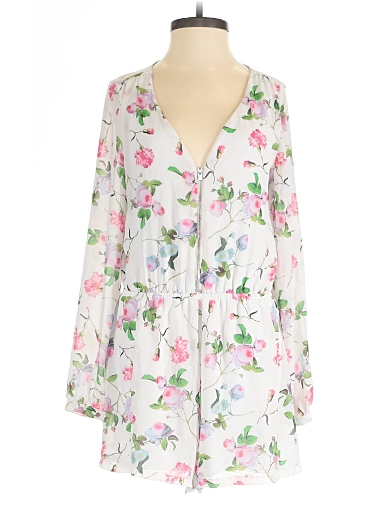 Pre-owned Express Outlet Romper In White