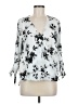 Weston 100% Polyester Silver 3/4 Sleeve Blouse Size M - photo 1