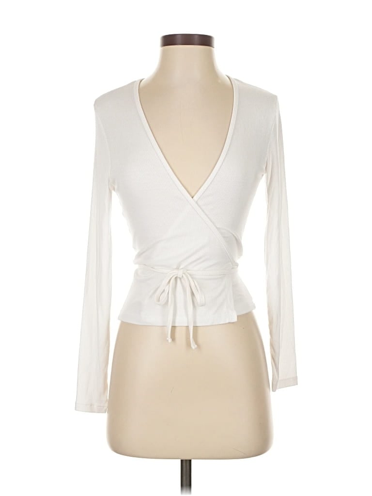 American Apparel Cardigan Sweater In White