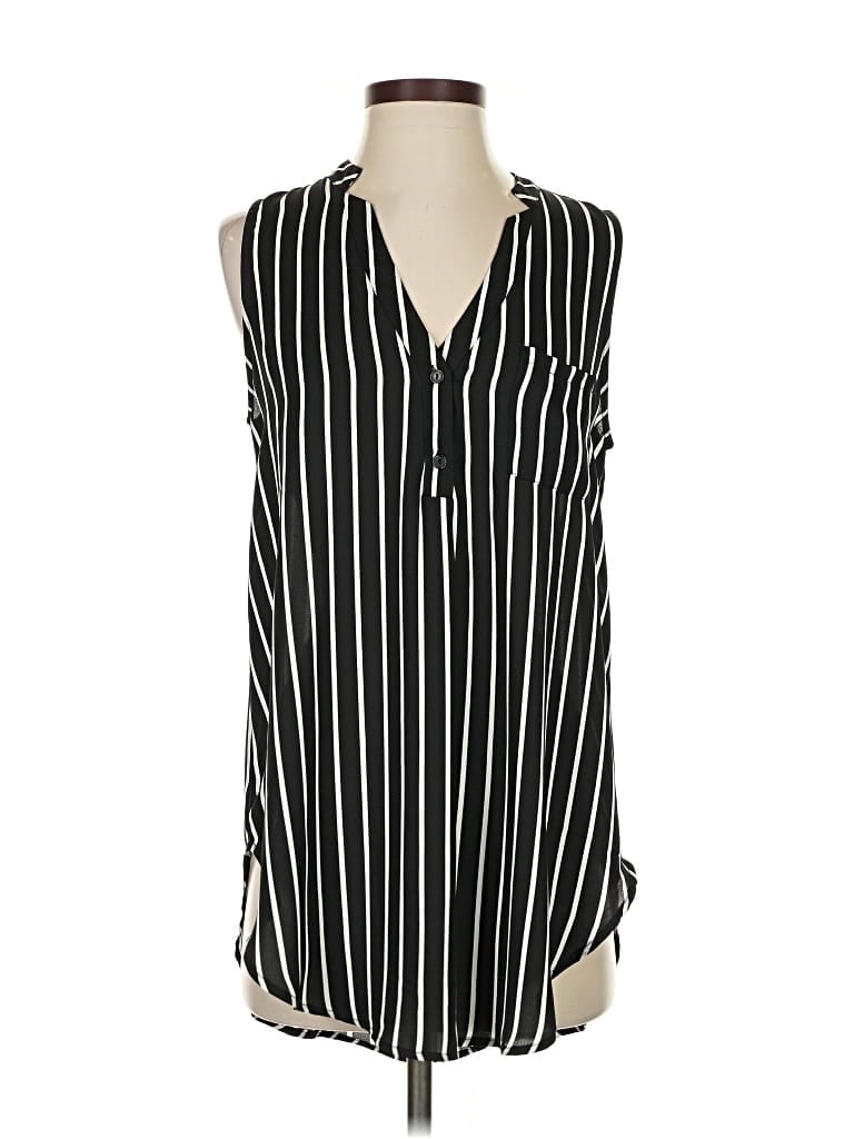 Pre-owned Lush Sleeveless Blouse In Black