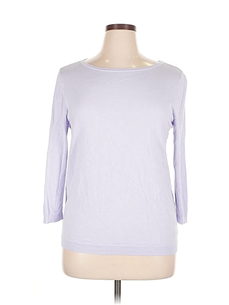 Pre-owned Ann Taylor Factory Pullover Sweater In Purple