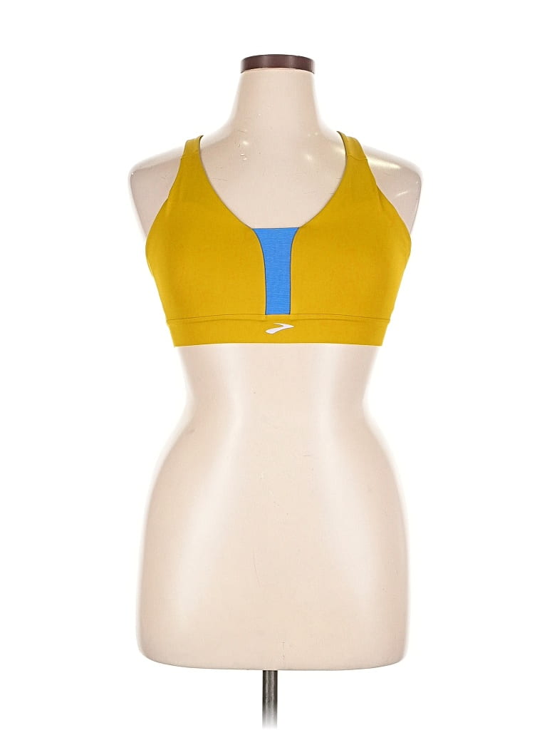 Pre-owned Brooks Sports Bra In Yellow