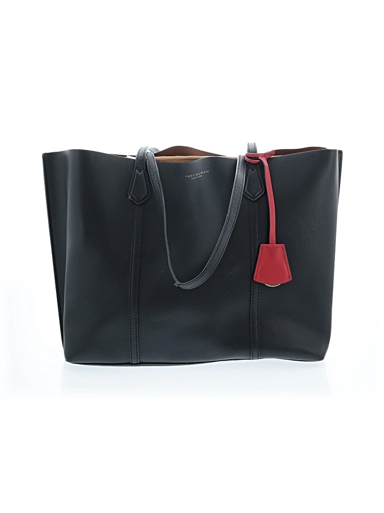 Pre-owned Tory Burch Leather Tote Bag In Black