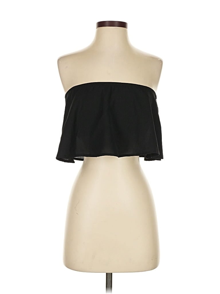 Pre-owned Superdown Sleeveless Top Black Strapless Neckline Tops
