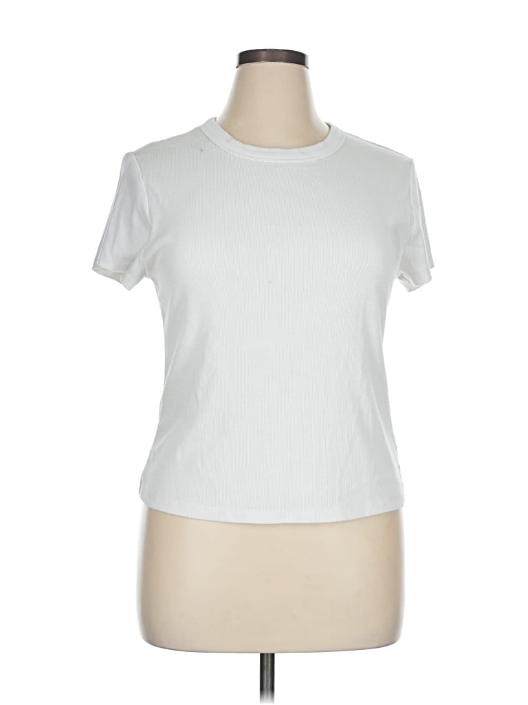 Pre-owned Old Navy Short Sleeve T-shirt In White