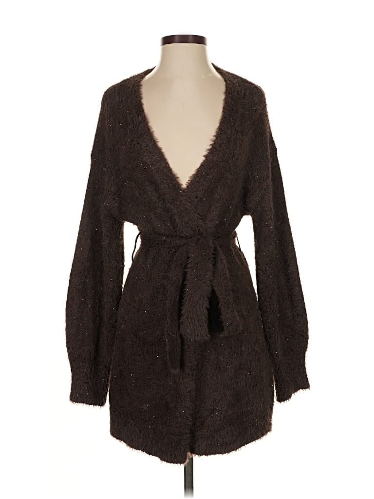 Pre-owned Express Cardigan Sweater In Brown