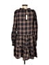 Max Studio 100% Rayon Plaid Brown Casual Dress Size XS - photo 2