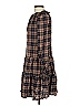 Max Studio 100% Rayon Plaid Brown Casual Dress Size XS - photo 5