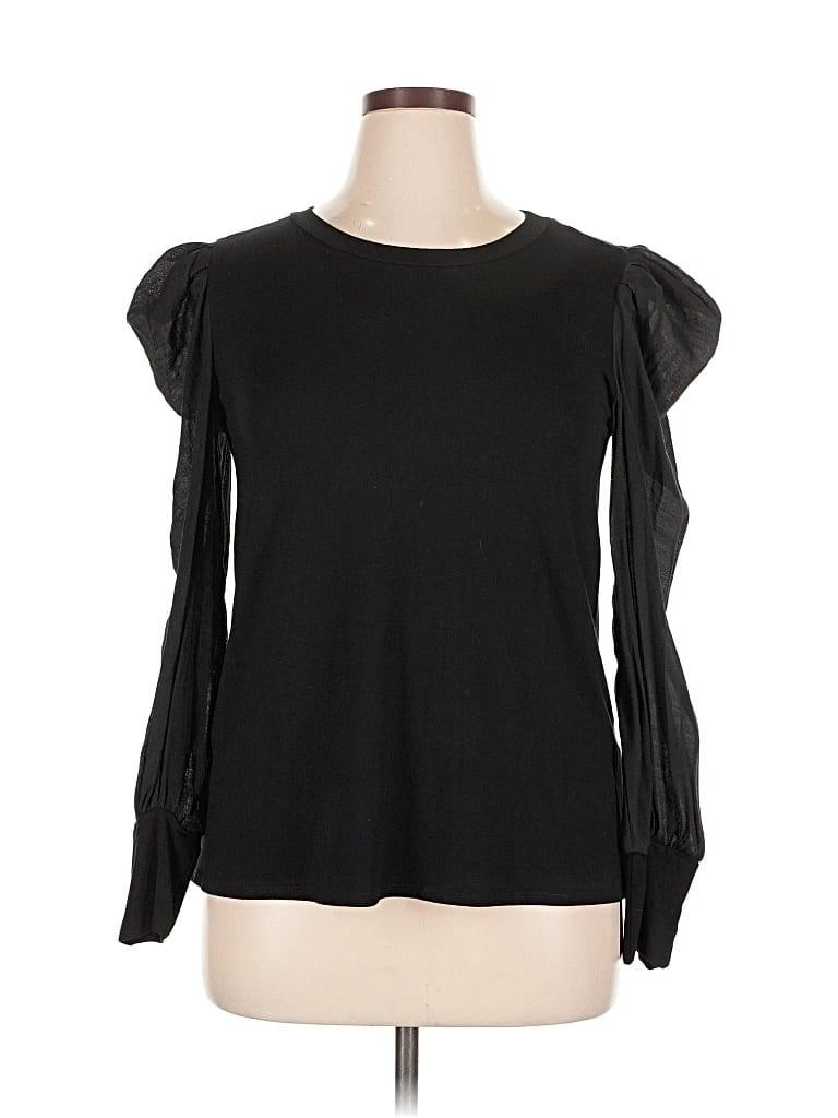 Pre-owned Ava James 3/4 Sleeve T-shirt In Black