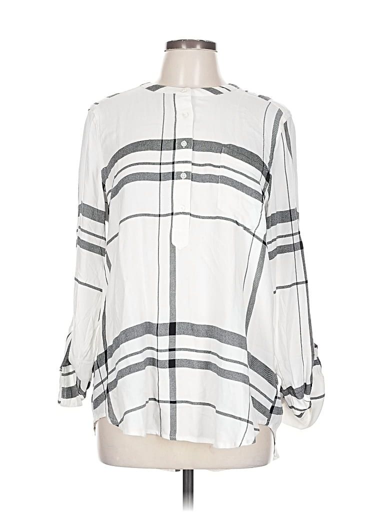 Pre-owned Lucky Brand 3/4 Sleeve Blouse In White