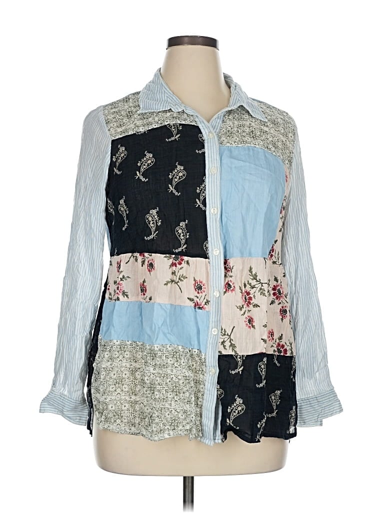 Pre-owned Style & Co Long Sleeve Blouse In Blue