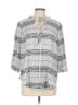 Torrid 100% Rayon Silver 3/4 Sleeve Button-Down Shirt Size Lg Plus (0) - photo 1