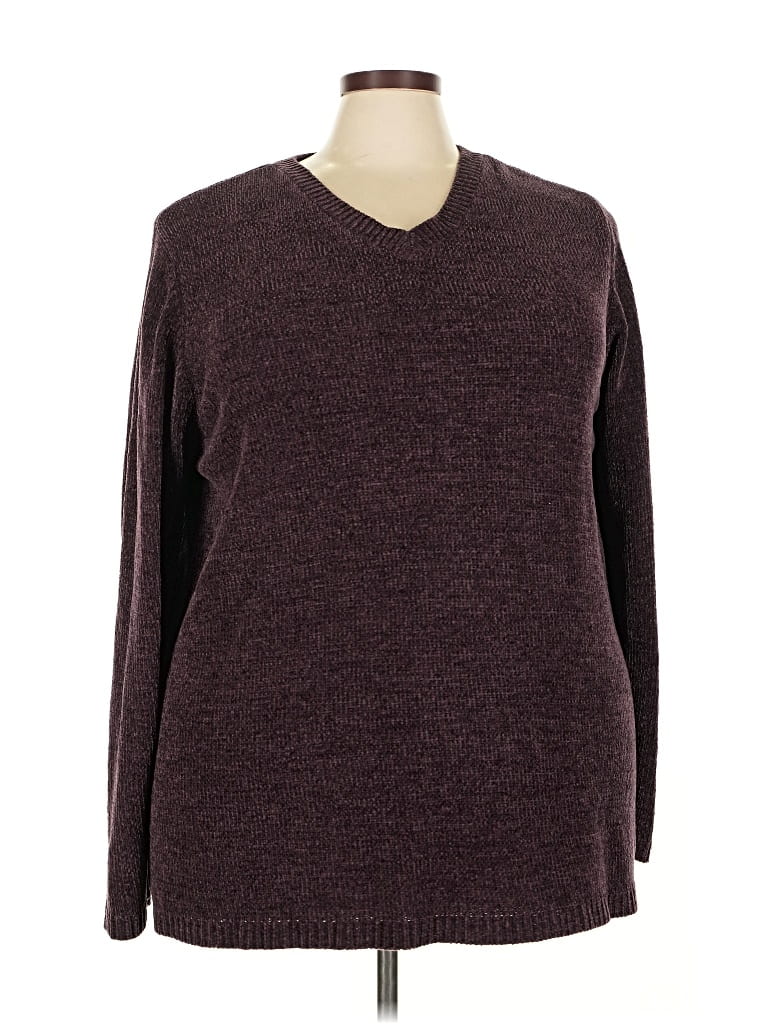 Pre-owned Cherokee Pullover Sweater In Burgundy