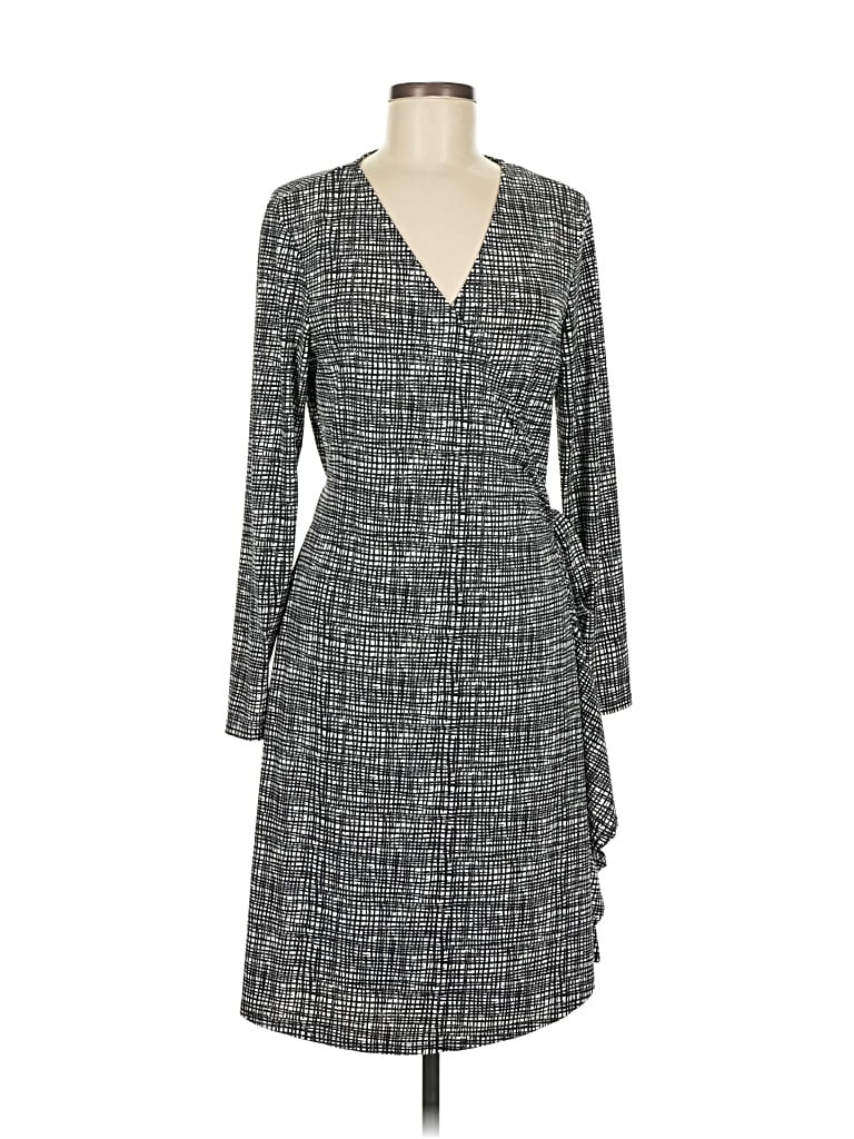 Pre-owned H By Halston Casual Dress In Gray