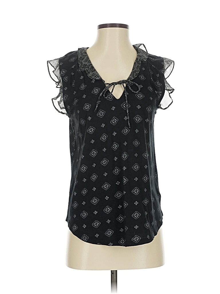 Pre-owned Lucky Brand Sleeveless Blouse In Black