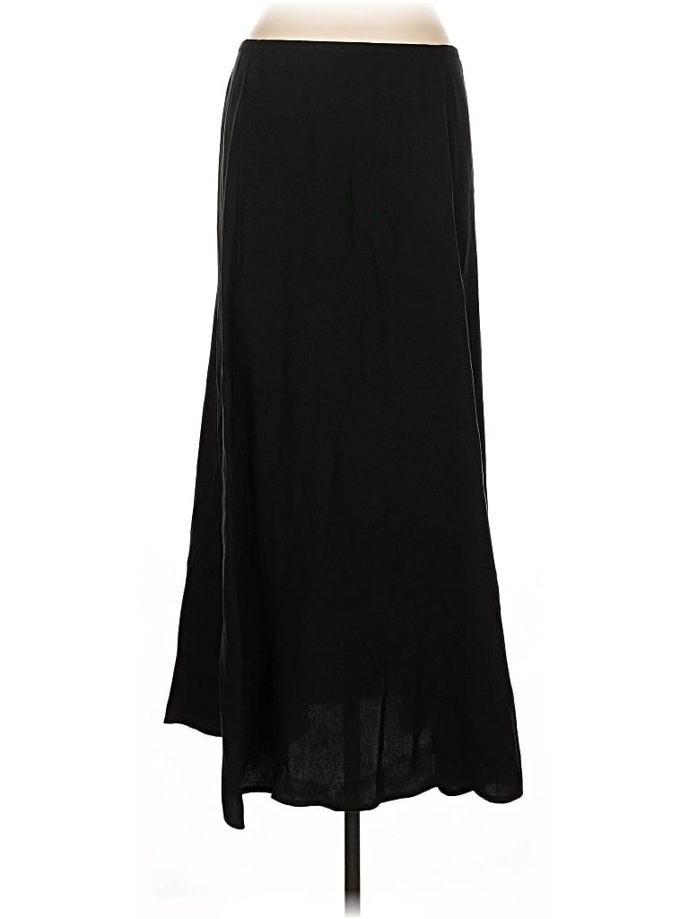 Pre-owned Eileen Fisher Silk Skirt In Black
