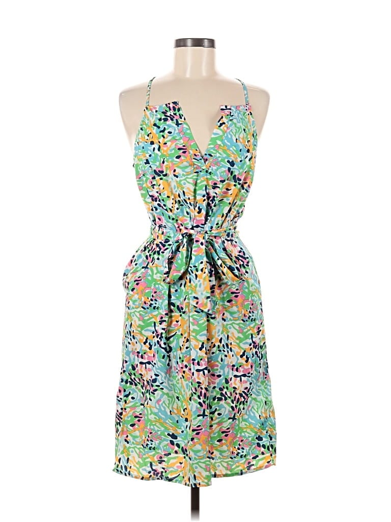 Pre-owned Mud Pie Casual Dress In Green