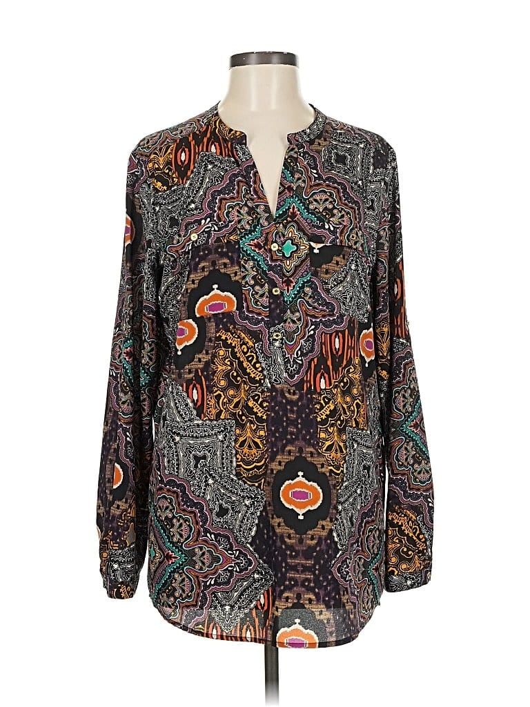 Pre-owned Calvin Klein Long Sleeve Blouse In Black