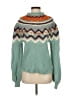 J.Crew Chevron-herringbone Teal Orange Pullover Sweater Size S - photo 1