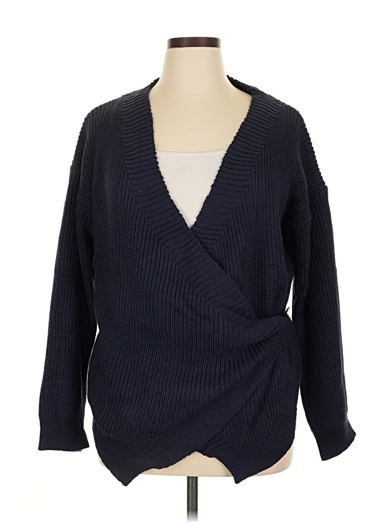 Pre-owned Unbranded Cardigan Sweater In Blue
