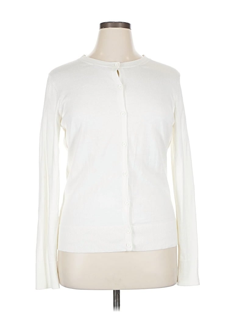 Pre-owned Gap Cardigan Sweater In White