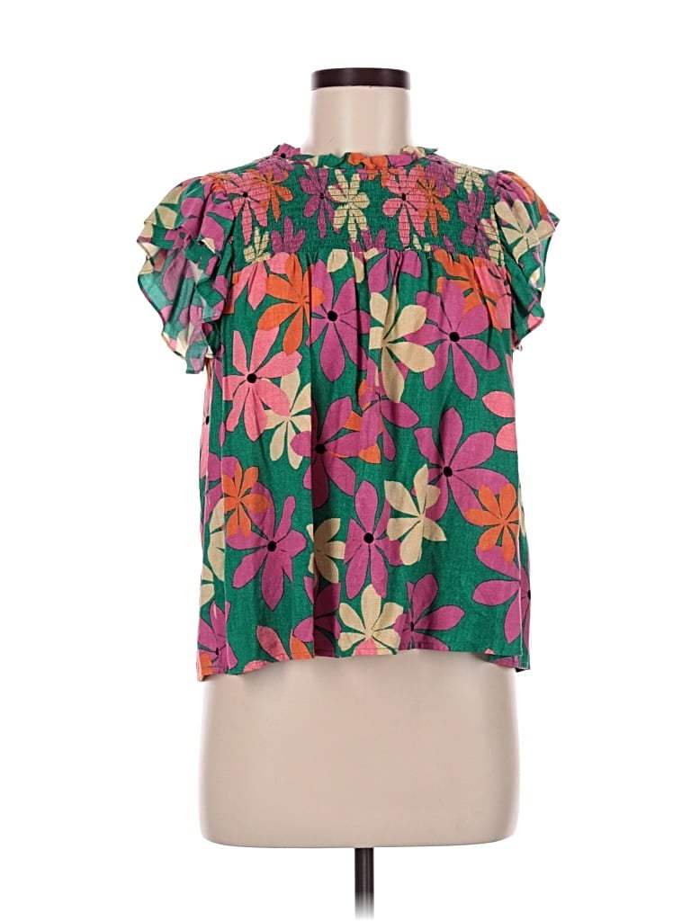 Pre-owned Thml Short Sleeve Blouse In Pink