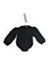 One Child 100% Polyester Polka Dots Black Blue Long Sleeve Onesie 6-9 MO / 9 MO - photo 1