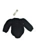 One Child 100% Polyester Polka Dots Black Blue Long Sleeve Onesie 6-9 MO / 9 MO - photo 2