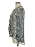 Rose + Olive 100% Polyester Silver Long Sleeve Blouse Size M - photo 5
