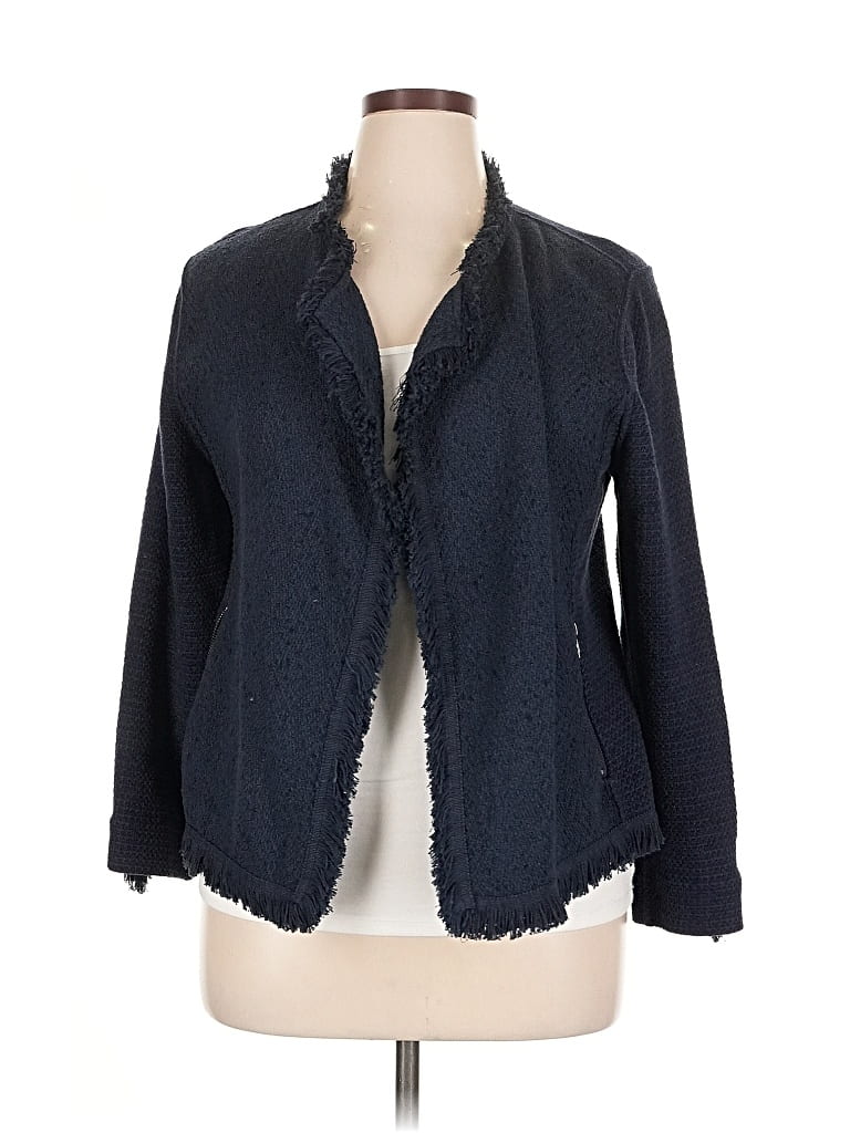 Pre-owned Nic + Zoe Cardigan Sweater In Blue
