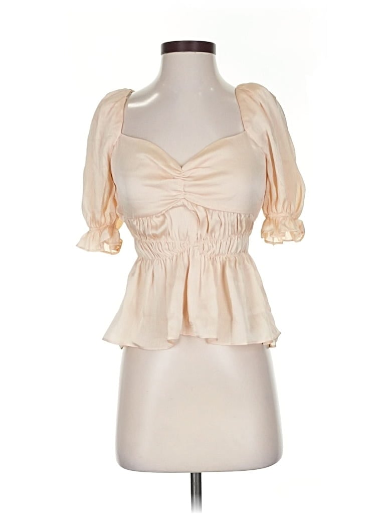 Pre-owned Astr Sleeveless Blouse In White