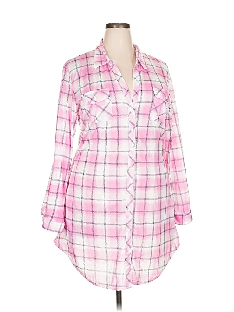 Pre-owned White Mark Long Sleeve Blouse In Pink