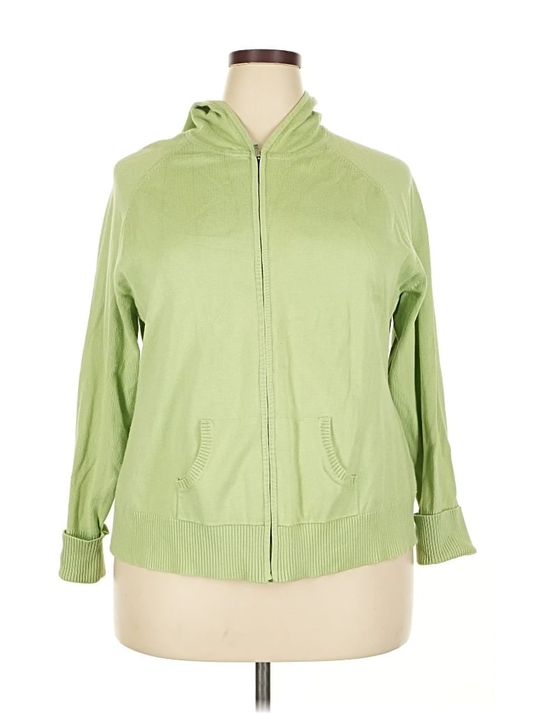 Pre-owned Eddie Bauer Zip Up Hoodie In Green