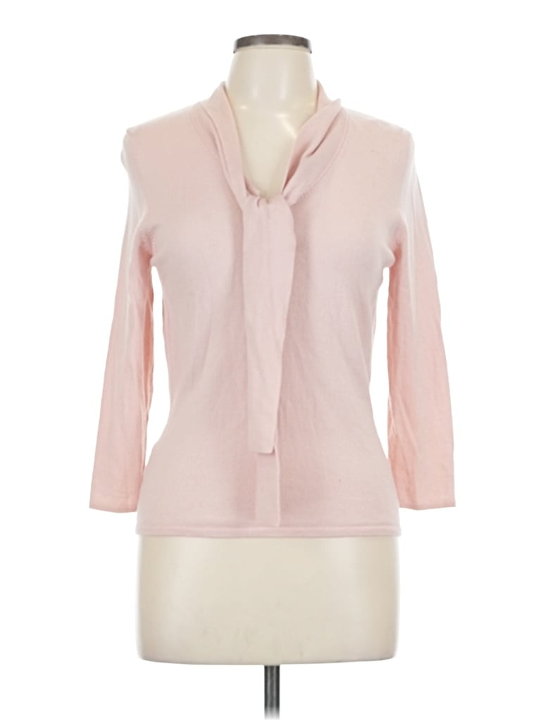 Pre-owned Ann Taylor Long Sleeve Polo Shirt In Pink