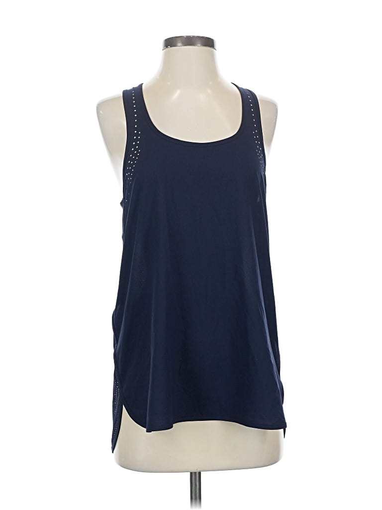 Pre-owned Uniquely Lorna Jane Tank Top Blue Halter Neckline Tops