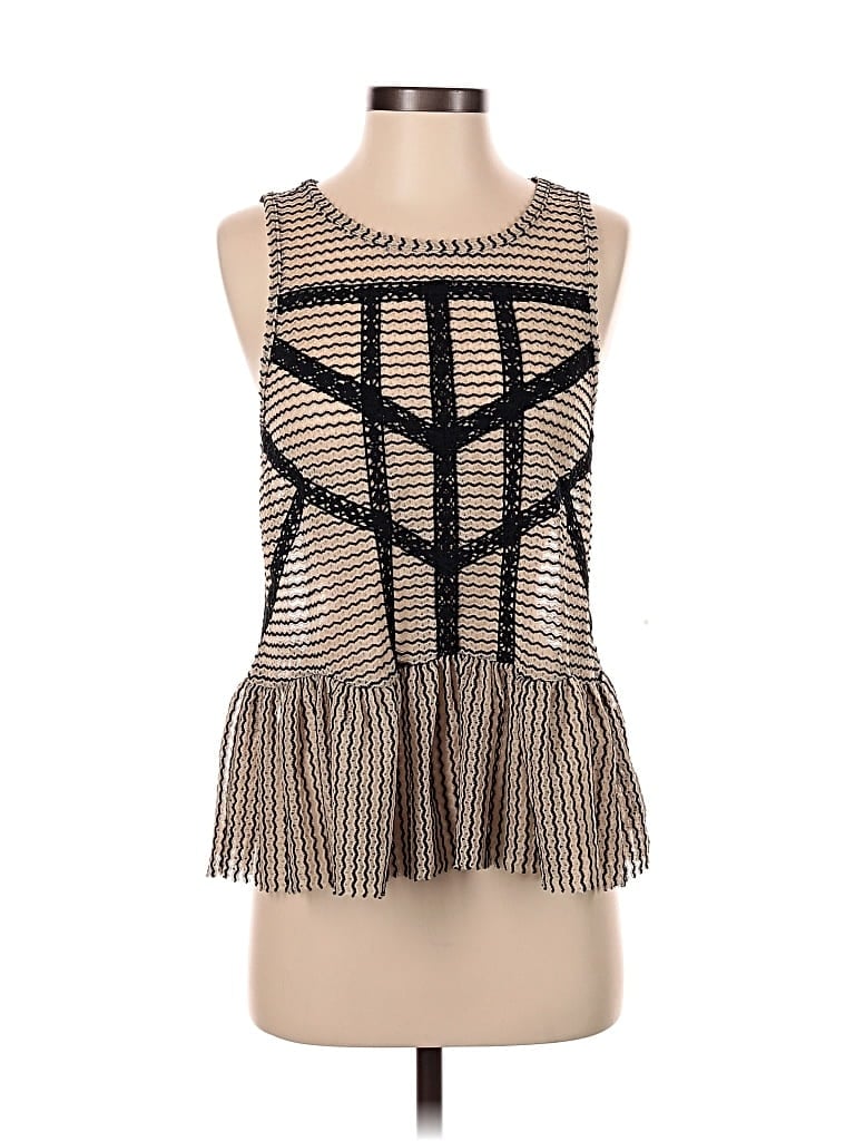 Pre-owned Free People Sleeveless Blouse In Brown