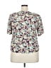 Gianna 100% Polyester Floral Purple Short Sleeve Blouse Size 20W - photo 2