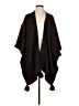 Cleobella 100% Acrylic Black Burgundy Poncho Size 0 - photo 1