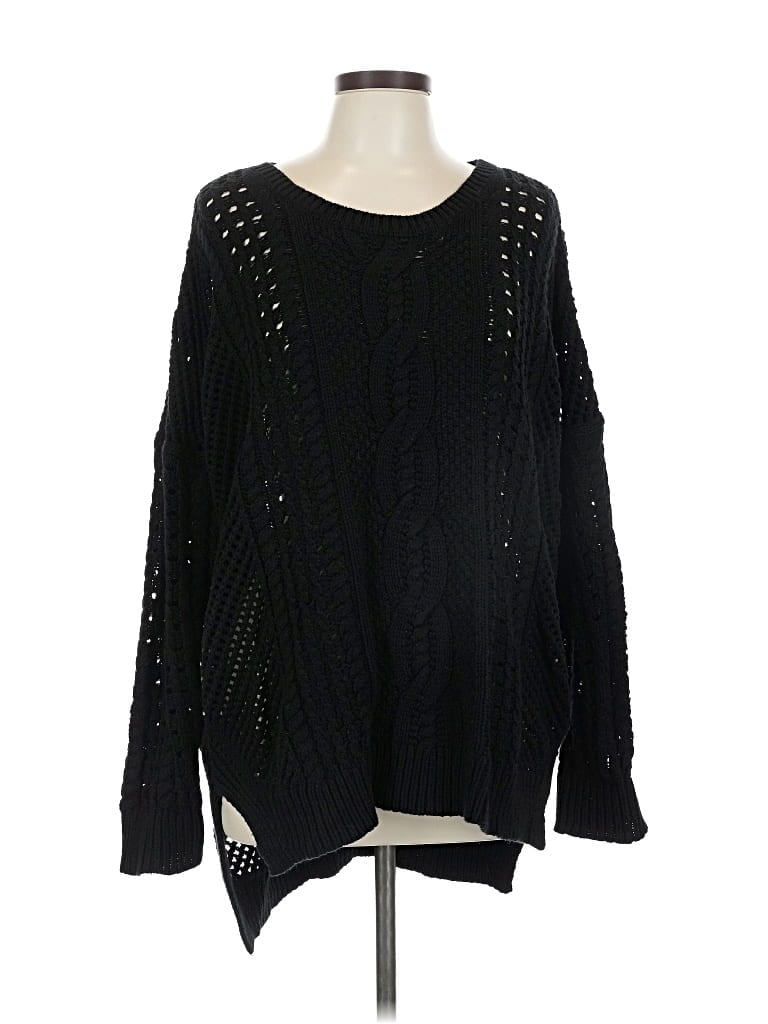 Pre-owned Express Pullover Sweater In Black