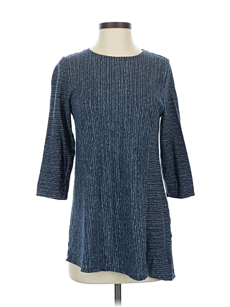 Pre-owned Purejill 3/4 Sleeve T-shirt In Blue