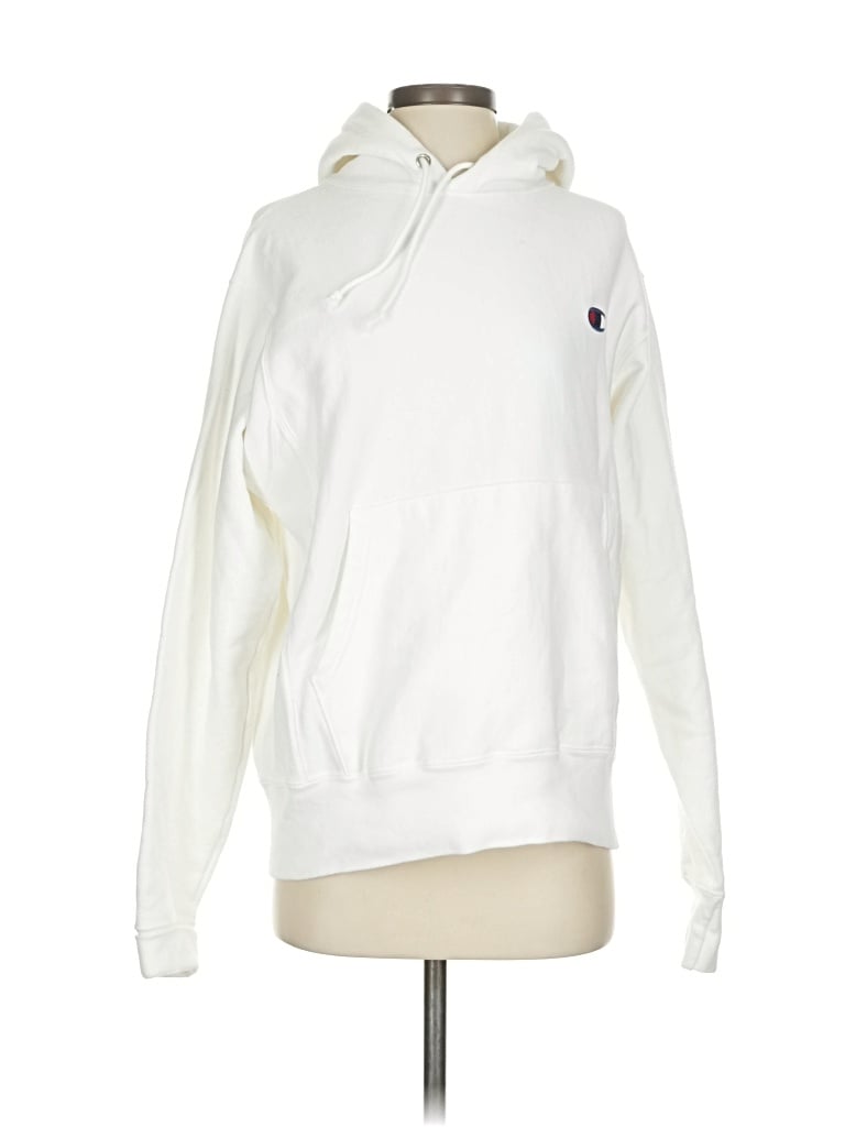 Pre-owned Champion Pullover Hoodie In White