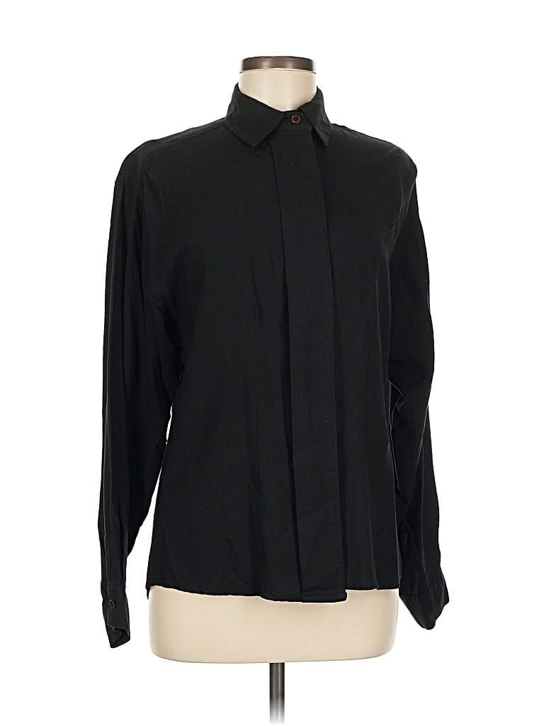 Pre-owned Express Long Sleeve Blouse In Black