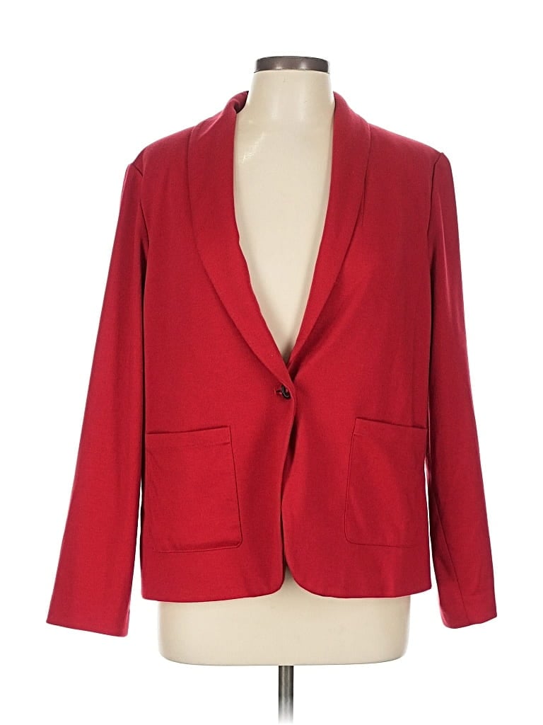 Pre-owned Chico's Blazer Jacket In Red