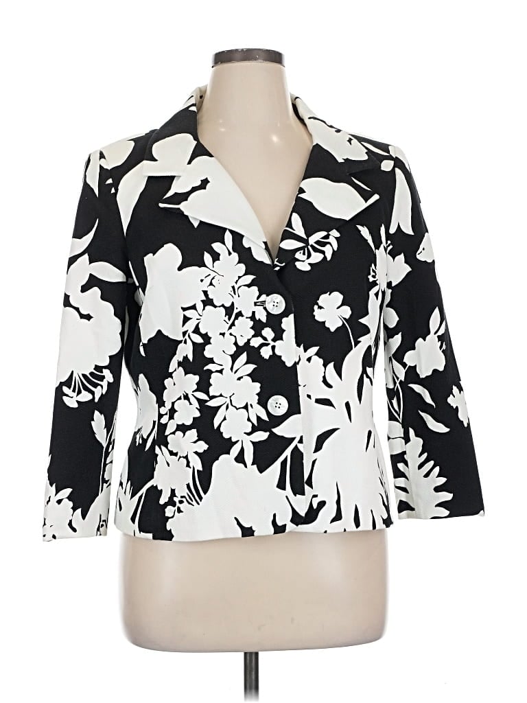 Pre-owned Talbots Blazer Jacket In White