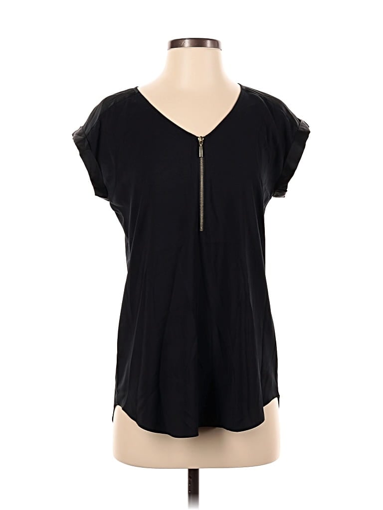 EXPRESS Pre-owned Short Sleeve Top Black V Neck Tops