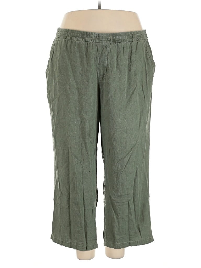 Pre-owned Old Navy Linen Pants In Green